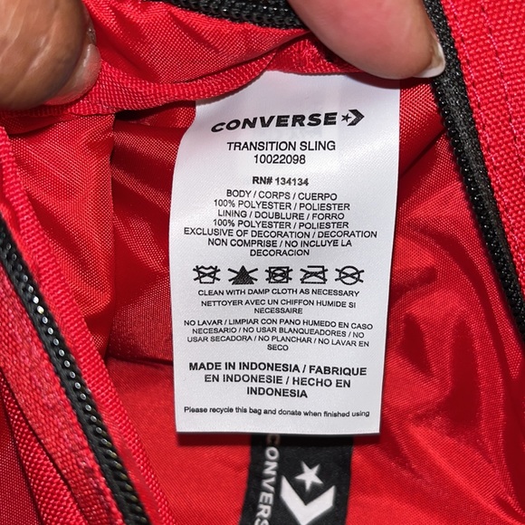 Red and Black Converse Transition Sling Hip Bag Fanny pack Unisex - Picture 6 of 6